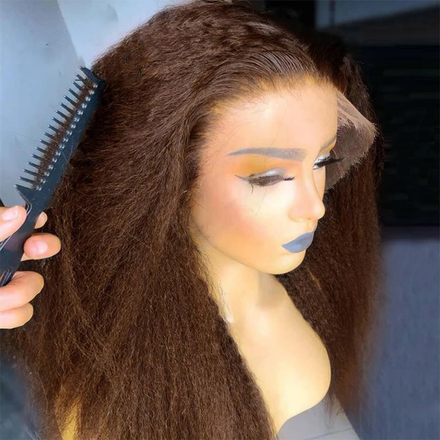 12grade 13*4frontal Kinky Straight Yaki Brazilian human hair