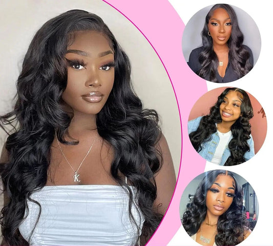 9A frontal lace Bodywave wigs 100%peruvian Human hair